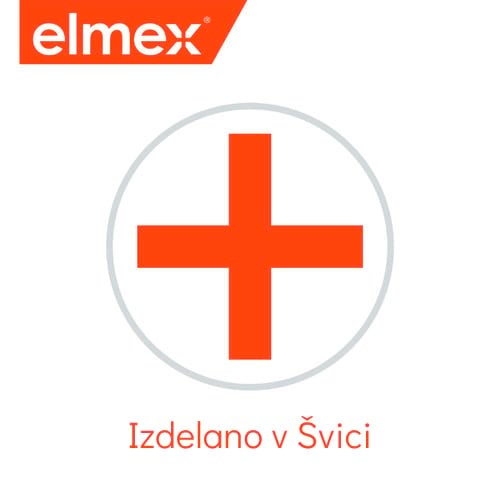 Zubní kartáček s jemnými vlákny pro efektivní čištění od elmex.