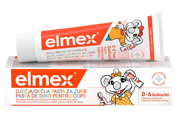 elmex® KIDS otroška zobna pasta za otroke od 0-6 let
