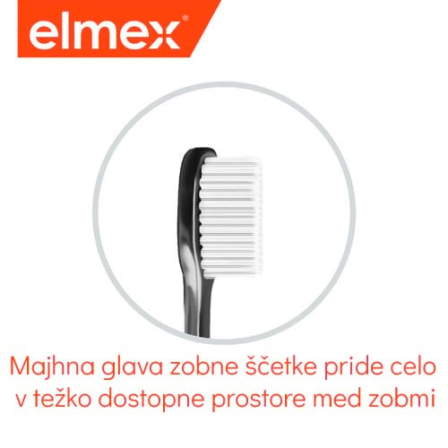 Mikrovlákna kartáčku pro účinné čištění zubů.