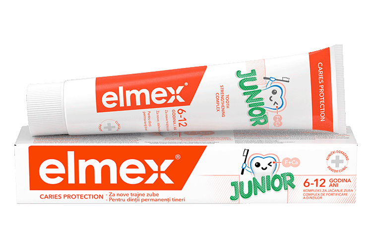  elmex® JUNIOR otroška zobna pasta za otroke od 6-12 let